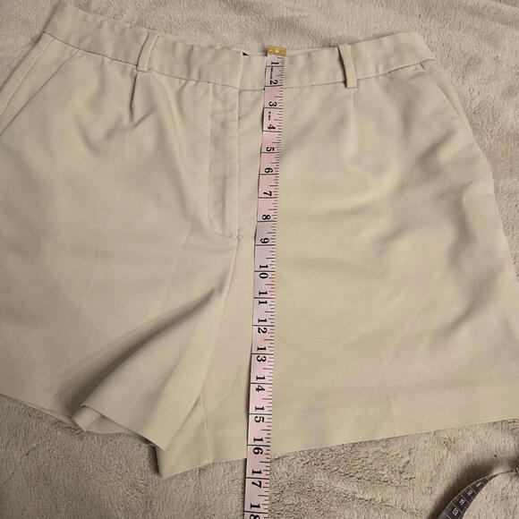 Zara Women's Beige Wide-Leg High Waist Short Pants Classic Preppy Size US XL - Picture 4 of 9